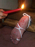 Candle wax play